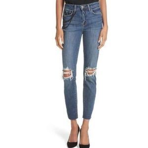 NWOT L'agence Luna skinny jeans with chain detail sz 27